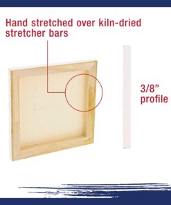 U.S. Art Supply Mini Stretched Canvas 10-Ounce Primed Square Assortment (8-Canvases Square inch Sizes - 1-1/2", 2", 2-1/2", 2-3/4", 3-1/4", 3-5/8", 4", 4-1/2") 23 81y23ysDYEL