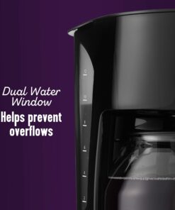 Mr. Coffee Coffee Maker with Auto Pause and Glass Carafe, 12 Cups, Black 18 81y2VkfDKjL