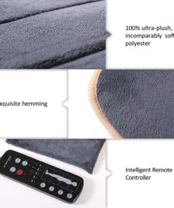 Snailax Massage Mat with 10 Vibrating Motors and 4 Therapy Heating pad Full Body Massager Cushion for Relieving Back Lumbar Leg SL-363 29 81y2hmQFQVL