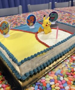 DecoSet® Pokemon Light Up Pikachu Cake Topper, 4 - Piece Decoration Set, Birthday Decorations For All Size and Shape Cakes Original Version 36 81y2mLDbJ4L