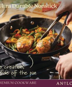Anolon Advanced Home Hard-Anodized Nonstick 11-Piece Cookware Set (Onyx) 15 81y321e8rkL