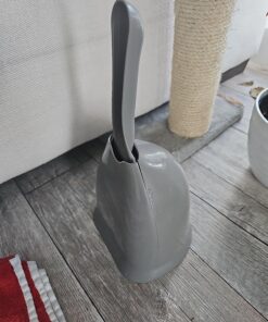 Petmate Scoop N' Hide Cat Litter Scoop with Discreet Litter Scoop Holder, Brushed Nickel 44 81y3aAhe9bL