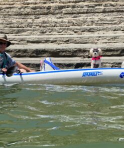 Sea Eagle SE370 Inflatable Sports Kayak -1-3 Person-Portable Stowable & Lightweight-with Seat(s), Paddle(s), Pump and Bag SE370 Sports Kayak Pro 51 81y3k VxZL