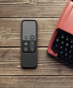 Fintie Protective Case for Apple TV 4K/ HD Siri Remote (1st Gen) - Honey Comb Lightweight Anti Slip Shockproof Silicone Cover for Apple TV 4K 5th 4th Gen Siri Remote Controller, Black 34 81y48WprFL