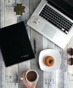 Cambridge Limited Business Notebook, 8-1/4 x 11 Inches, Wirebound, Action Planner, Black (06064) 11" x 8-1/4" 14 81y4nu4E49S