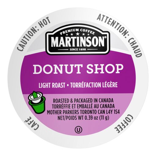 Martinson Single Serve Coffee Capsules, Donut Shop, Compatible with Keurig K-Cup Brewers, 48 Count