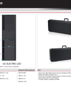 Gator Cases Deluxe ABS Molded Case for Strat/Tele Style Electric Guitar with Internal LED Lighting (GC-ELECTRIC-LED),Black 35 81y5Jja5NL