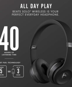 Beats Solo3 Wireless On-Ear Headphones - Apple W1 Headphone Chip, Class 1 Bluetooth, 40 Hours of Listening Time, Built-in Microphone - Black (Latest Model) Without AppleCare+ 26 81y5WqpIwsL