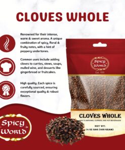 Alternative view of Spicy World Whole Cloves Bulk 14 Oz Bag - Premium Quality - Great for Foods, Clove Tea, Clove Pomander Balls & Potpourri - Aromatic & Richly Flavored Cloves Whole 14 Ounce (Pack of 1)