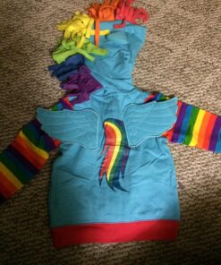 My Little Pony Girls' Little Rainbow Dash Blue Multi 4T 30 81y9w hx2qL