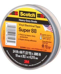 3M Safety Super 88 Vinyl Electrical Tape, .75 in x 66 ft, Black, 1-Roll 11 81y9xJFcj5L