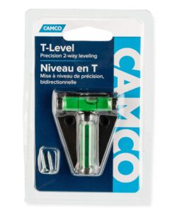 Camco RV T Level | Assists You in Leveling Your RV | For Front-to-Back and Side-to-Side Leveling | Screw-Mounted (25543), Green,black 15 81yAd1yjrqL
