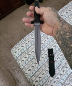 MTECH USA MT-20-77GY Double-Edged Fixed Blade Knife with Black Handle, Grey, 11.25-Inch 30 81yBL2xKlwL
