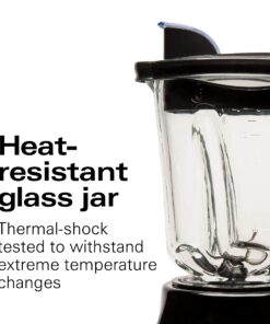 Alternative view of Hamilton Beach Wave Crusher Blender For Shakes and Smoothies With 40 Oz Glass Jar and 14 Functions, Ice Sabre Blades & 700 Watts for Consistently Smooth Results, Black & Stainless Steel (54220)