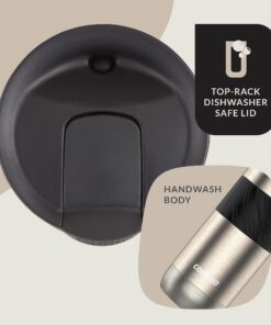 Contigo Byron Vacuum-Insulated Stainless Steel Travel Mug with Leak-Proof Lid, Reusable Coffee Cup or Water Bottle, BPA-Free, Keeps Drinks Hot or Cold for Hours, 16oz, Brown Sugar Transparent 11 81yCi55musL