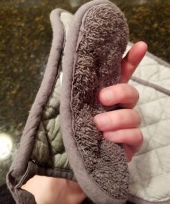 DII Basic Terry Collection Quilted 100% Cotton, Potholder, Gray, 3 Piece 35 81yFduyQ18L