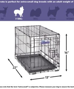 MidWest Homes for Pets Newly Enhanced Single Door iCrate Dog Crate, Includes Leak-Proof Pan, Floor Protecting Feet, Divider Panel & New Patented Features 22.5"L x 13.5"W x 16.0"H 27 81yFlA5csTL