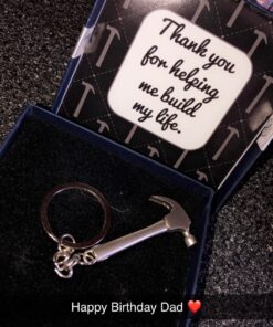 for Dad Thank You for Helping Me Build My Life Birthday Gifts for Dad Daughter Gifts Hammer Keychain & Gift Box Bundle 30 81yImDSXSQL