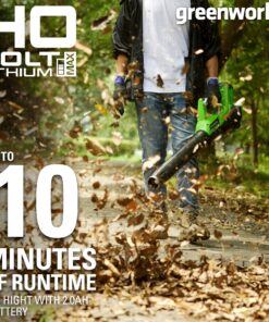 Greenworks 40V (115 MPH / 430 CFM) Brushless Axial Leaf Blower, 2.0Ah Battery and Charger Included Brushless Blower (2.0Ah) 16 81yInQNHW S 1