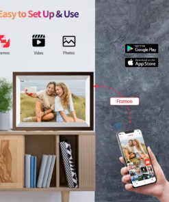 10.1 inch WiFi Digital Picture Frame, 32GB Smart Digital Photo Frame with WiFi Share Photo Video via Frameo App 10.1" Brown 33 81yJLV40URL