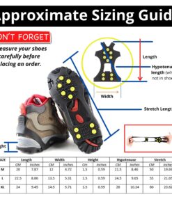 Limm Ice Snow Traction Cleats - Lightweight Crampon Cleats for Walking on Snow & Ice - Anti Slip Grippers Fasten Quickly & Easily Over Footwear - Protable Grips for Shoes and Boots XLarge (M 10 - 12 / W 12 - 14) All Purpose 12 81yJYDj6hoS