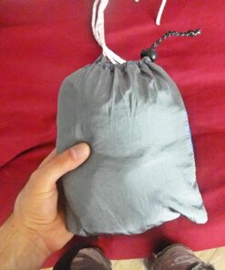 OuterEQ Portable Parachute Nylon Fabric Travel Camping Hammock Blue/Grey Approx 275cm x 140cm 17 81yLC3pVL9L