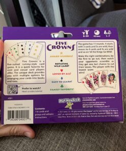 PlayMonster Five Crowns — The Game Isn't Over Until the Kings Go Wild! — 5 Suited Rummy-Style Card Game — For Ages 8+ 34 81yM6jc7 oL