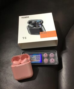TOZO T6 True Wireless Earbuds Bluetooth 5.3 Headphones Touch Control with Wireless Charging Case IPX8 Waterproof Stereo Earphones in-Ear Built-in Mic Headset Premium Deep Bass Rose Gold Classic Edition 67 81yM9H2CdTL
