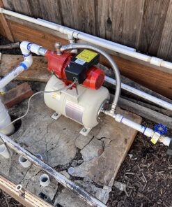 Red Lion RL-SWJ50/RL6H Dual Voltage (115/230 V) 1/2 HP Shallow Well Jet Pump/Tank Combo 12.6 GPM Cast Iron Pump with 5.8 Gallon Pressure Tank, Red/White, 97080503 17 81yMCl9NFKL