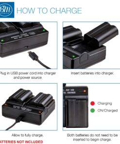 BM Premium Pack of 2 EN-EL15 Batteries and USB Dual Battery Charger Kit for Nikon D7500, 1 V1, D500, D600, D610, D750, D800, D810, D810A, D850, D7000, D7100, D7200 Digital SLR Cameras 13 81yNUGC78dL