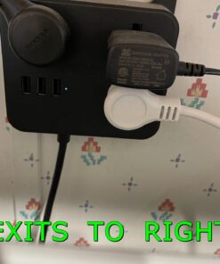 Anker Extension Cord,Mini Power Strip with USB Ports ,2 Outlets and 2 USB-A Ports, Flat Plug, 5 ft Extension Cord, Safety System for Travel, Desk, and Home Office, TUV Listed White-Round Extension Cord 37 81yNk43FcCL