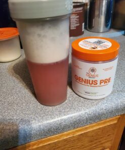 Genius Pre Workout Powder, Grape Limeade - All-Natural Nootropic Pre-workout & Caffeine-Free Nitric Oxide Booster Supplement with Beta Alanine & Alpha GPC - No Artificial Flavors, Sweeteners, or Dyes 36 81yO qznrCL 1