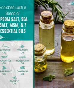 PURELY NORTHWEST-Tea Tree Oil & Peppermint Foot Soak with Epsom Salt-for Stubborn Foot Odor, Athletes Foot Burning & Itching, Damaged Discolored Nails-A Natural Callus Remover 16 Ounces 1 Pound (Pack of 1) 28 81yOD8mg3TL