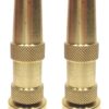 Hose Nozzle High Pressure for Car or Garden - Made in USA - Solid Brass - 2 Nozzle Set - Adjustable Water Sprayer from Spray to Jet - Heavy Duty - Fits Standard Hoses - with Gardening Secret E-Book 47 81yP Wej7GL