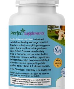 Perfect Supplements – Perfect Desiccated Liver – 120 Capsules - Undefatted Beef Liver – Natural Source of Protein, Iron, Vitamins A & B 1 11 81yQIl1s1 L