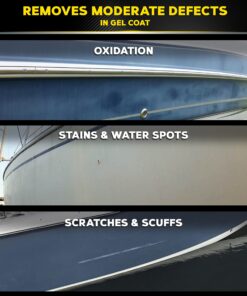 Meguiar's Marine/RV Heavy Duty Oxidation Remover, Oxidation, Water Spot, Stain, and Scratch Remover for vehicles with Gel-Coat and Fiberglass Surfaces, 16 oz. 23 81yQlV65xyL