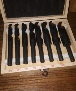 HILTEX 10005 Jumbo Silver & Deming Drill Bit Set, 8 Piece, 1/2" Inch Shank Industrial Large Drill Bit Set 9/16” Drill Bit to 1" Drill Bit, Metal Drill Bits for Steel, Reduced Shank Drill Press Bits 1/2 in 19 81yRBEMstAL