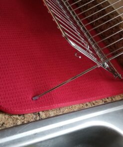 S&T INC. Dish Drying Mat for Kitchen, Absorbent, Reversible Microfiber Dish Mat, 16 Inch x 18 Inch, Red 408601 25 81yRfKOtPL 2