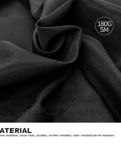 Surmente Tablecloth 90 x 132-Inch Rectangular Polyester Table Cloth for Weddings, Banquets, or Restaurants (Black) ……… 90x132 in, 1 Pack Black 20 81ySGv2h1rL