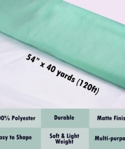Alternative view of Craft And Party, Fabric Tulle 54" by 40 Yards (120 ft) Mint Fabric Tulle Bolt for DIY Tutu Skirt, Wedding and Decoration (Mint) 54" x 40 yards