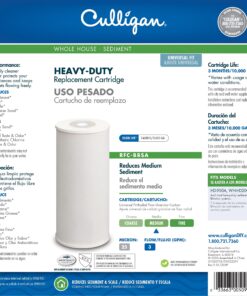 Culligan RFC-BBSA 25 Micron Whole House Water Filter for Sediment, 10" x 4.5" Compatible Replacement for FXHTC, W50PEHD, GXWH40L, GXWH35F, GNWH38S, WFHD13001 (Pack of 1) White 18 81yVGKaJ8CS