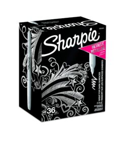 SHARPIE Metallic Permanent Markers, Fine Point, Metallic Silver, 36 Count 36-count - Silver 11 81yVnvxt 0L