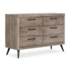 Evolur Stilnovo Mid Century Double Dresser, Windsor Oak Grey, 52x18x35 Inch (Pack of 1) 15 81yVtc8iDHL