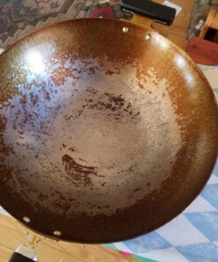 JOYCE CHEN Professional Series 14-Inch Carbon Steel Wok with Phenolic Handles 14 - inch Flat Bottom Wok 43 81yWsDXUQNL