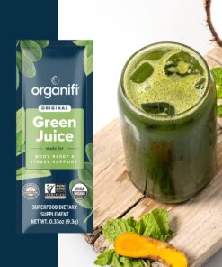 Organifi: GO Packs - Green Juice - Organic Superfood Supplement Powder - 30 Count - Organic Vegan Greens - Hydrates and Revitalizes - Support Immunity, Relaxation and Sleep 30 Go Packs 26 81yXXlOoHxL