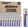 ACDelco 100-Count AAA Batteries, Maximum Power Super Alkaline Battery, 10-Year Shelf Life, Recloseable Packaging 1 Count (Pack of 100) 18 81yZBPFZ5GL