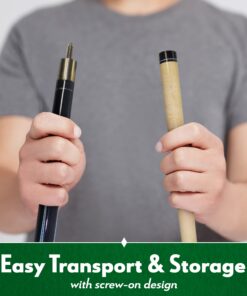 ISZY Billiards Short Pool Cue Stick – Hardwood Canadian Maple Pool Sticks for Billiard Table Sports Blue Black 42 inch 20 81yb2rv37EL