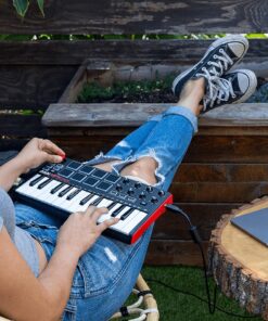 Akai Professional MPK Mini MKII – 25 Key USB MIDI Keyboard Controller With 8 Drum Pads, 8 Assignable Q-Link Knobs and Pro Software Suite Included Red 38 81ybPTrGhFL