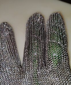 Schwer ANSI A9 Cut Resistant Glove, Stainless Steel Mesh Metal Glove, Food Grade for Kitchen Cooking, Butcher Meat Cutting, Oyster Shucking, Mandoline, Fishing(L, 1 PCS) Large (Pack of 1) 1.0 Steel Wire 31 81ycPlpG9 L