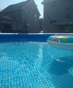 Intex 26175EH Easy Set 15 Feet by 42 Inch Round Inflatable Outdoor Backyard Above Ground Swimming Pool Set with Cover, Ladder, and Filter, Blue 15FT x 42IN 63 81ydpQXcK7L 1